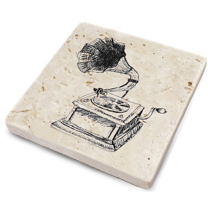 Hermia TBA7436502215254 Alfombrilla de Cristal de Piedra Natural 10 x 10 x 1 cm (4 Piezas)